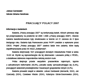 Pracujący Polacy 2007